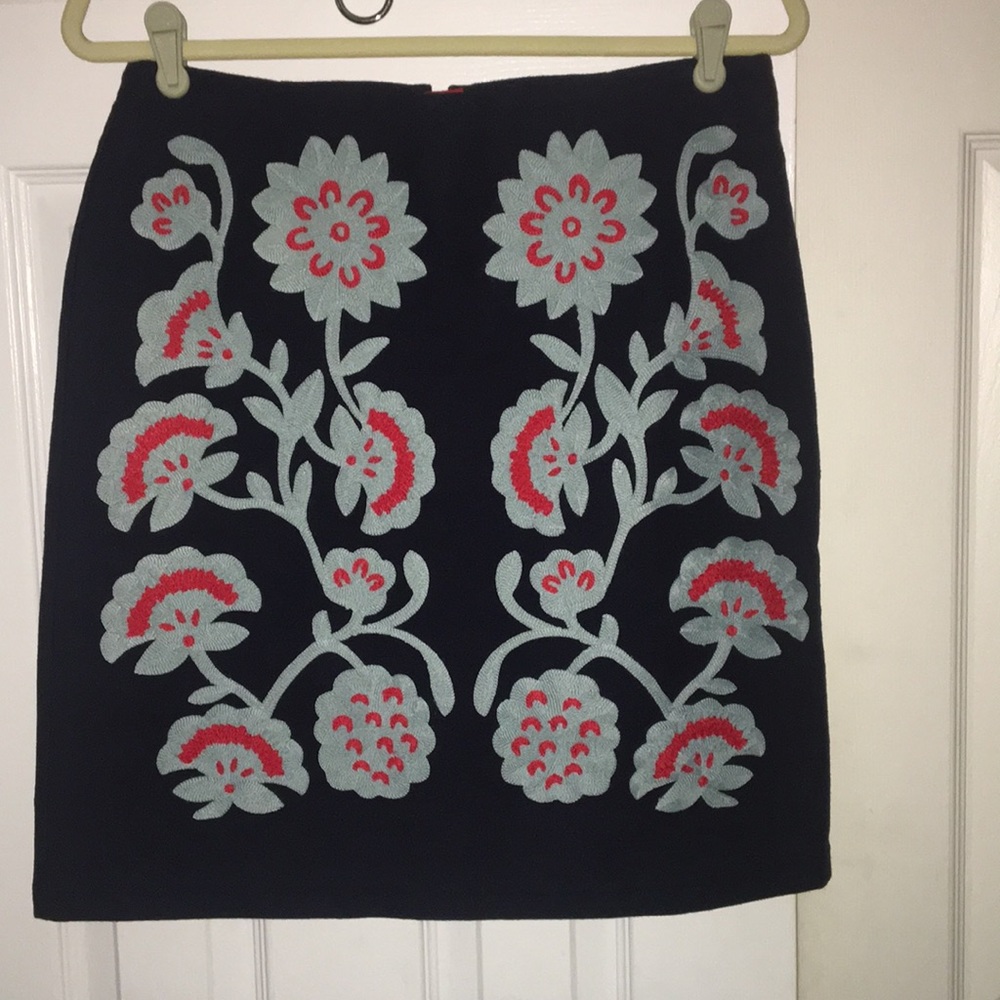 BODEN Embroidered Skirt